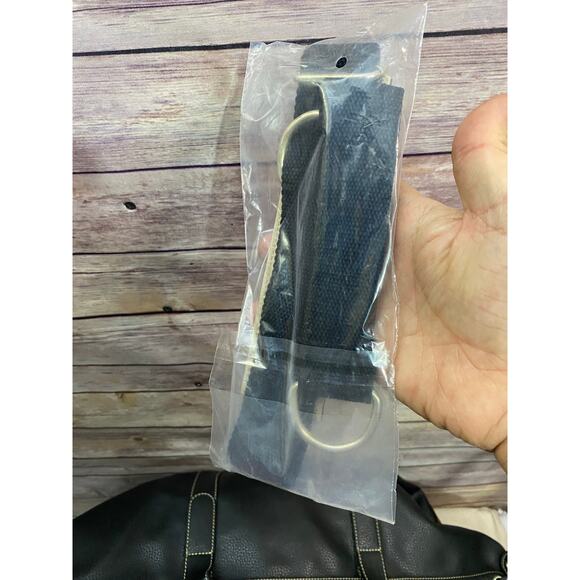 Barrington Black Leather Pebble Duffel Bag Arnold Palmer Invitational Premium - Picture 6 of 12